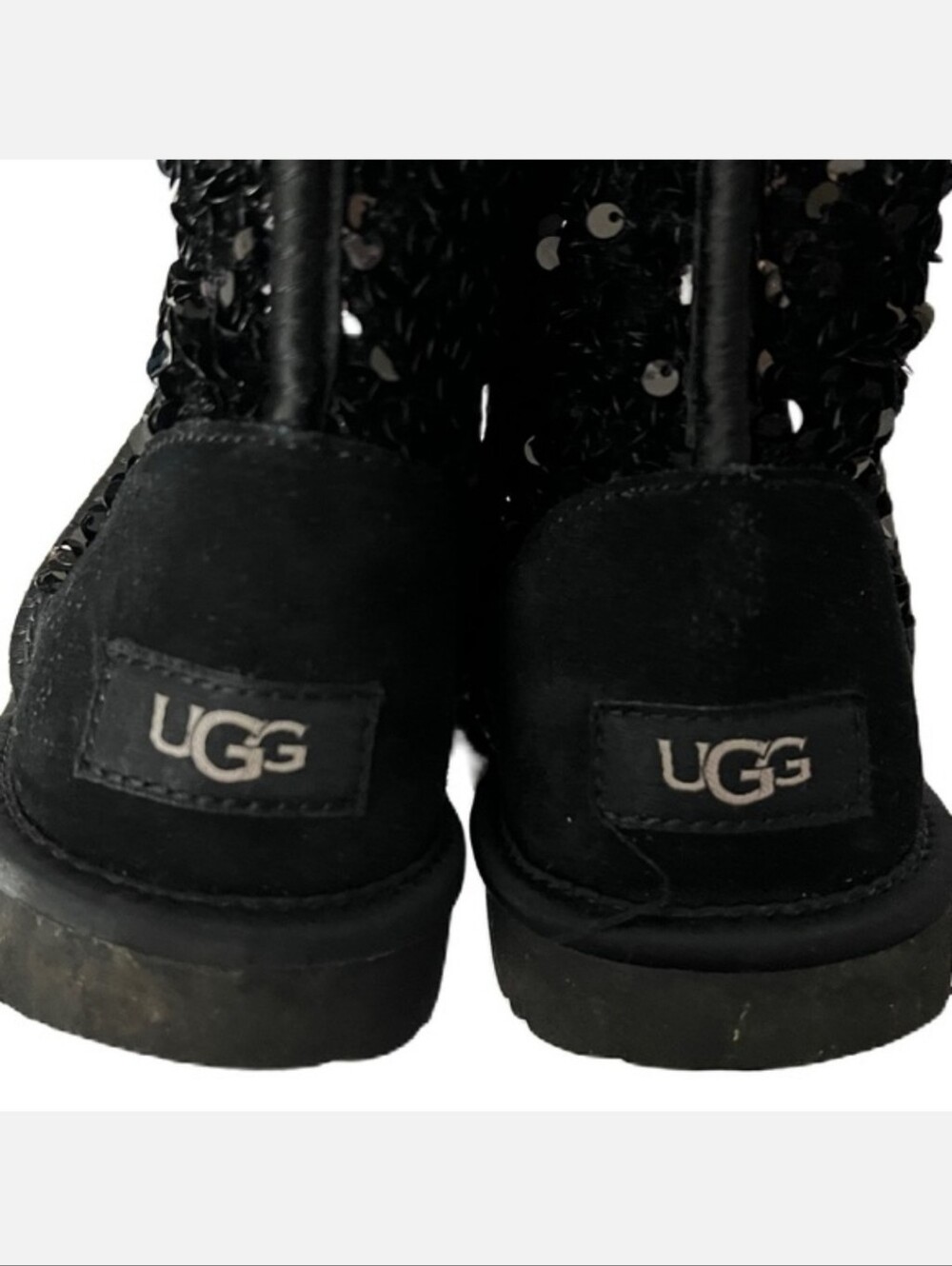 UGG Black Sequin Short Booties 5 - Picture 5 of 9